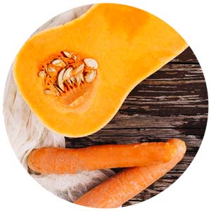 Alimenti che fanno bene ai capelli: zucca carote 