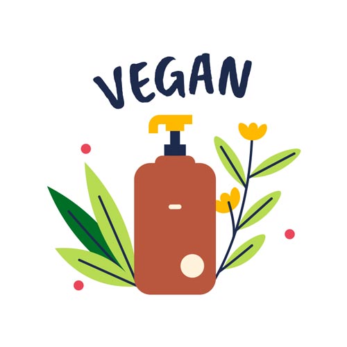 Prodotti naturali per capelli: Vegan illustrazione prodotto